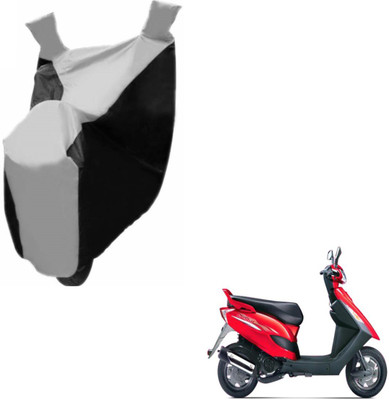 NIKS Two Wheeler Cover for Bajaj(Black, Silver)