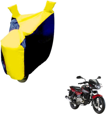 NIKS Two Wheeler Cover for Bajaj(Pulsar 180 DTS-i, Black, Yellow)