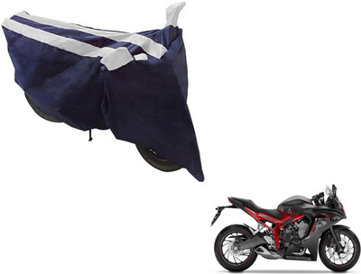 NIKS Two Wheeler Cover for Honda(CBR 650F, Black, Silver)