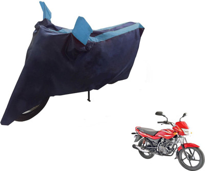 NIKS Two Wheeler Cover for Bajaj(Platina 100 DTS-i, Black, Blue)