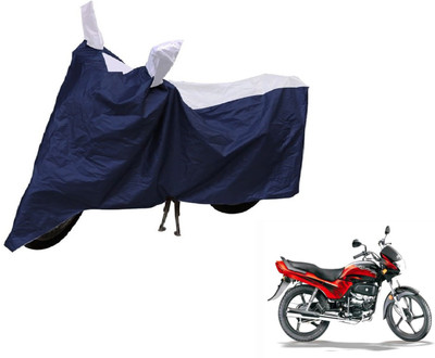 Auto Hub Two Wheeler Cover for Hero(Passion Plus, Blue, Silver)