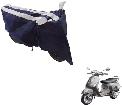 NIKS Two Wheeler Cover for Universal For Bike(Vespa VXL, Black, Silver)