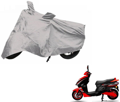 NIKS Two Wheeler Cover for Kinetic(Nova, Silver)