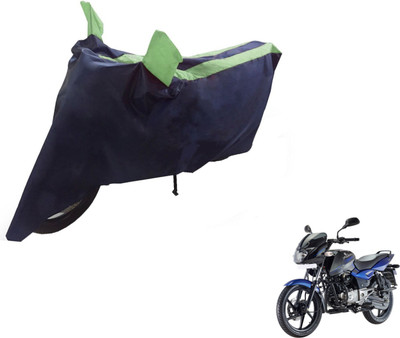 NIKS Two Wheeler Cover for Bajaj(Pulsar 150 DTS-i, Black, Green)