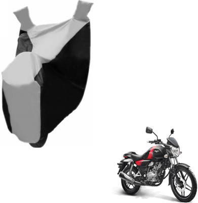 NIKS Two Wheeler Cover for Bajaj(V 150, Black, Silver)
