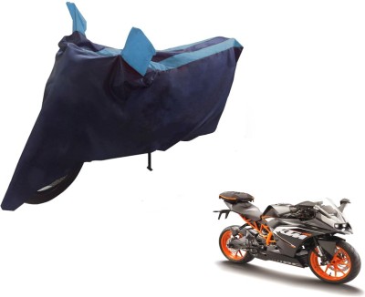 NIKS Two Wheeler Cover for KTM(RC 200, Black, Blue)