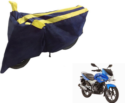 NIKS Two Wheeler Cover for Bajaj(Discover 150 f, Black, Yellow)