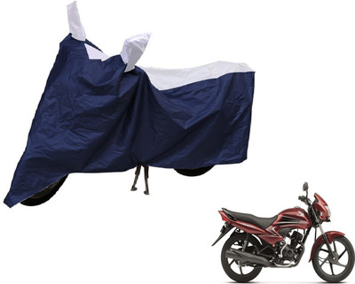Auto Hub Two Wheeler Cover for Honda(Dream Yuga, Blue, Silver)