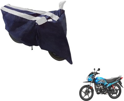 NIKS Two Wheeler Cover for Hero(Passion Pro TR, Black, Silver)