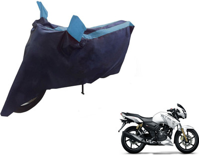 NIKS Two Wheeler Cover for TVS(Apache RTR 160, Black, Blue)