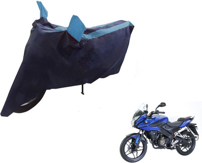NIKS Two Wheeler Cover for Bajaj(Pulsar AS 150, Black, Blue)