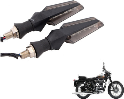 MOCKHE Front, Rear LED Indicator Light for Royal Enfield(White)