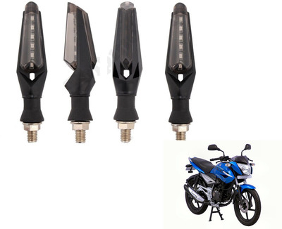 MOCKHE Front, Rear LED Indicator Light for Bajaj XCD 125cc(White)