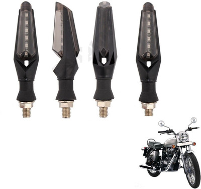 MOCKHE Front, Rear LED Indicator Light for Royal Enfield(White)