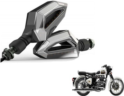 MOCKHE Front, Rear LED Indicator Light for Royal Enfield Classic 350(White, Yellow)