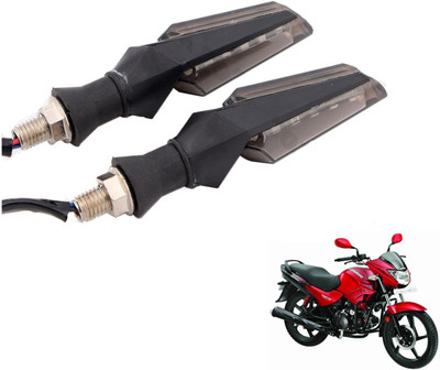 MOCKHE Front, Rear LED Indicator Light for Hero Glamour FI(White)