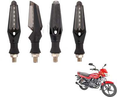 MOCKHE Front, Rear LED Indicator Light for Bajaj Platina 100 DTS-i(White)