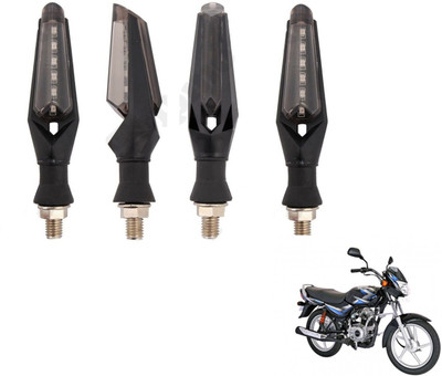 MOCKHE Front, Rear LED Indicator Light for Bajaj CT 100(White)