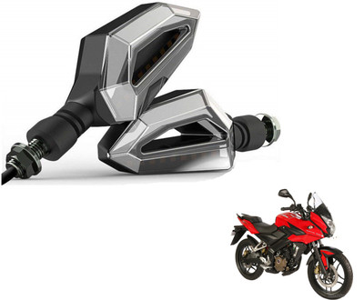 MOCKHE Front, Rear LED Indicator Light for Bajaj Pulsar 200 AS(Yellow, White)