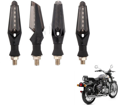 MOCKHE Front, Rear LED Indicator Light for Royal Enfield(White)
