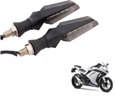 MOCKHE Front, Rear LED Indicator Light for Kawasaki Ninja 300(White)