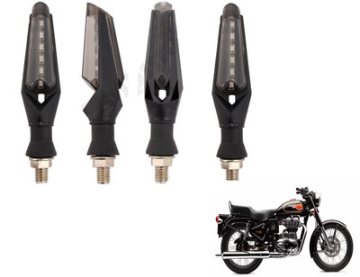 MOCKHE Front, Rear LED Indicator Light for Royal Enfield 500(White)