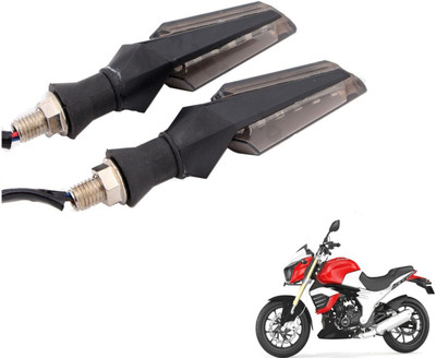 MOCKHE Front, Rear LED Indicator Light for Mahindra Mojo(White)