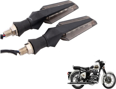 MOCKHE Front, Rear LED Indicator Light for Royal Enfield Classic 350(White)