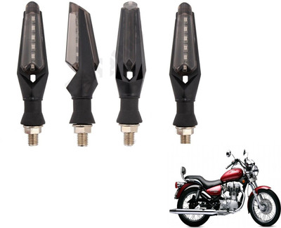 MOCKHE Front, Rear LED Indicator Light for Royal Enfield Electra Twin Spark(White)