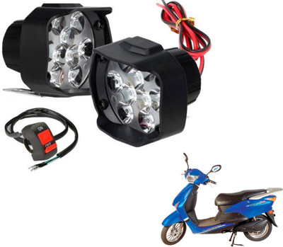 MOCKHE 9LEDSHL-80 E Scoot Fog Lamp Motorbike LED for Hero (12 V, 10 W)(Universal For Bike, Pack of 3)