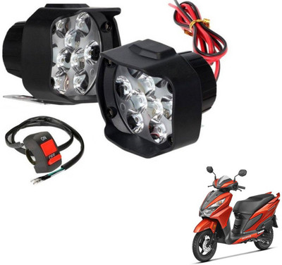 MOCKHE 9LEDSHL-117 Grazia Fog Lamp Motorbike LED for Honda (12 V, 10 W)(Universal For Bike, Pack of 3)
