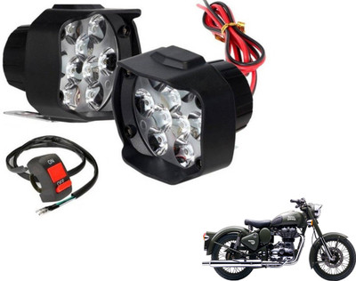 MOCKHE 9LEDSHL-29 Battle Green Fog Lamp Motorbike LED for Royal Enfield (12 V, 10 W)(All Royal Enfield Models, Pack of 3)