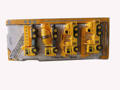 

LITTLEMORE - 4 types of Construction Yellow trucks(Multicolor)