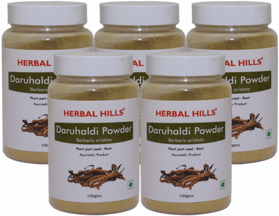 

Herbal Hills Daru Haldi Powder - 100 gms - Pack of 5 - Daru Haldi Powder for Face(100 g)