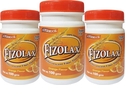 

SUPERMUCIL FIZOLAX: Psyllium Effervescent: 300 Gms (Combo Pack) (3X100 Gms) Orange Flavor(300 g)