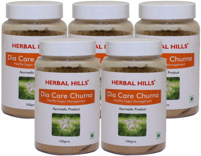 

Herbal Hills Dia Care Churna - 100 gms - Pack of 5 - Sugar Management Supplement(100 g)