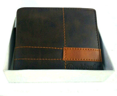 

Wildantler Men Brown Genuine Leather Wallet(6 Card Slots), Dark brown