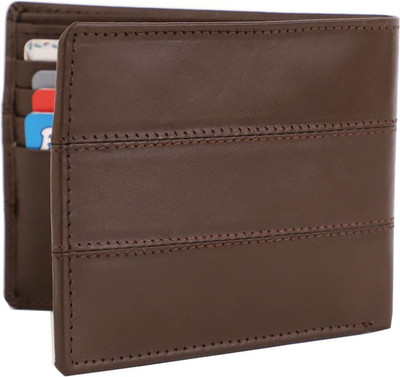 

pocket bazar Men Brown Genuine Leather Wallet(8 Card Slots)
