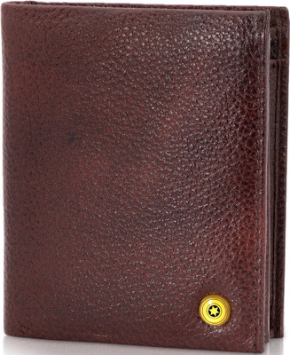 

POLLSTAR Men Brown Genuine Leather Wallet(9 Card Slots)