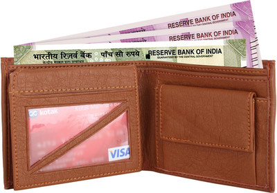 

MenStylam Men Tan Artificial Leather Wallet(4 Card Slots)