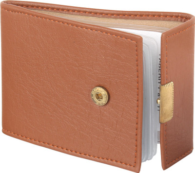 

WALLETIN Men Tan Artificial Leather Card Holder(5 Card Slots)