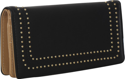 

Quickk Women Black Artificial Leather Wrist Wallet(5 Card Slots)