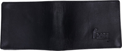 

F DOTT Men Black Genuine Leather Wallet(5 Card Slots)