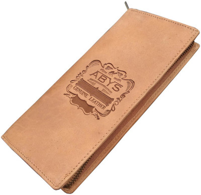 

ABYS Women Tan Genuine Leather Document Holder(12 Card Slots)