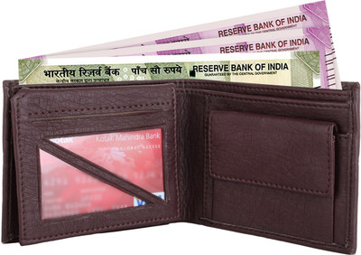 

MenStylam Men Tan Artificial Leather Wallet(4 Card Slots), Brown