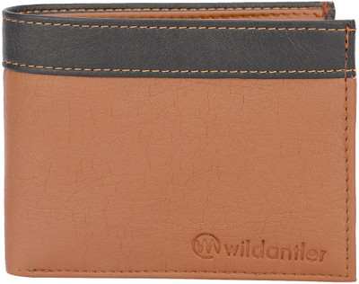 

Wildantler Men Tan Artificial Leather Wallet(8 Card Slots)