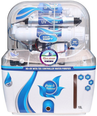 Aquagrand BLUE SWIFT 10 L RO + UV + UF + TDS Water Purifier  (Blue)