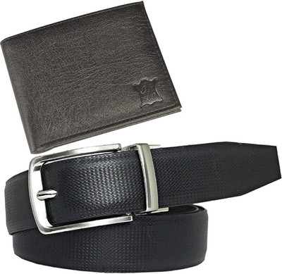 Natali Traders Wallet & Belt Combo(Black)