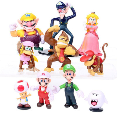 

imodish Super Mario Bros. 10 Pcs. / Set Mario, Yoshi, Toad, Princess Peach, Luigi, Toadette, Waluigi, Wario 5-8 Cms. Action Figure(Multicolor)
