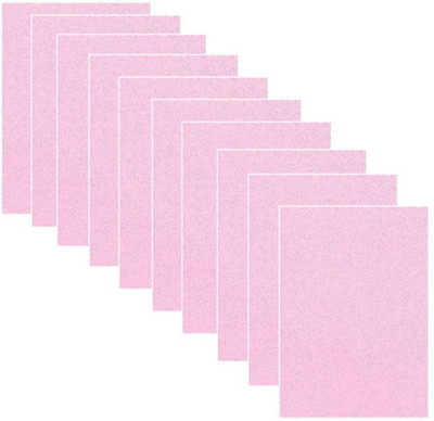 

Way Beyond Self Adhesive Easy To Peel Off Glitter Eva baby pink Foam Sheets, A4 Size, Pack Of 10